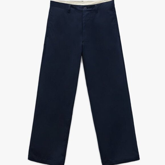 ZARA JAVIER S. MEDINA WIDE PANTS MARINE BLUE SIZE 347505/481/401